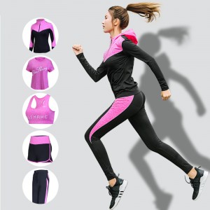 FDMF008- 5pcs Sport Suits Fitness Yoga Running Athletic Survêtements